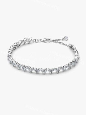 Pandora Triple Stone Heart Bracelet